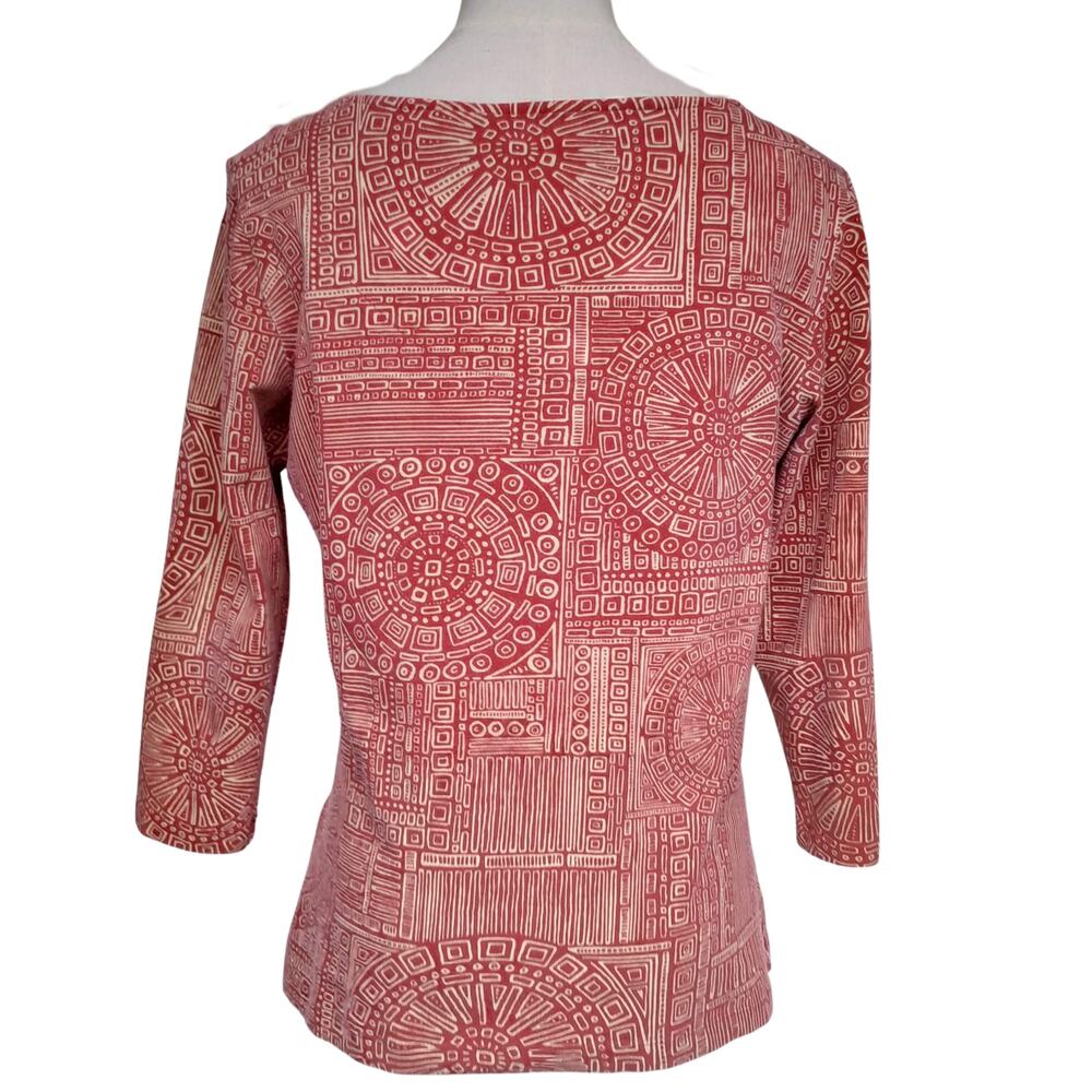 Ruby Rd. Geometric Print Boho Top - Picture 7 of 13